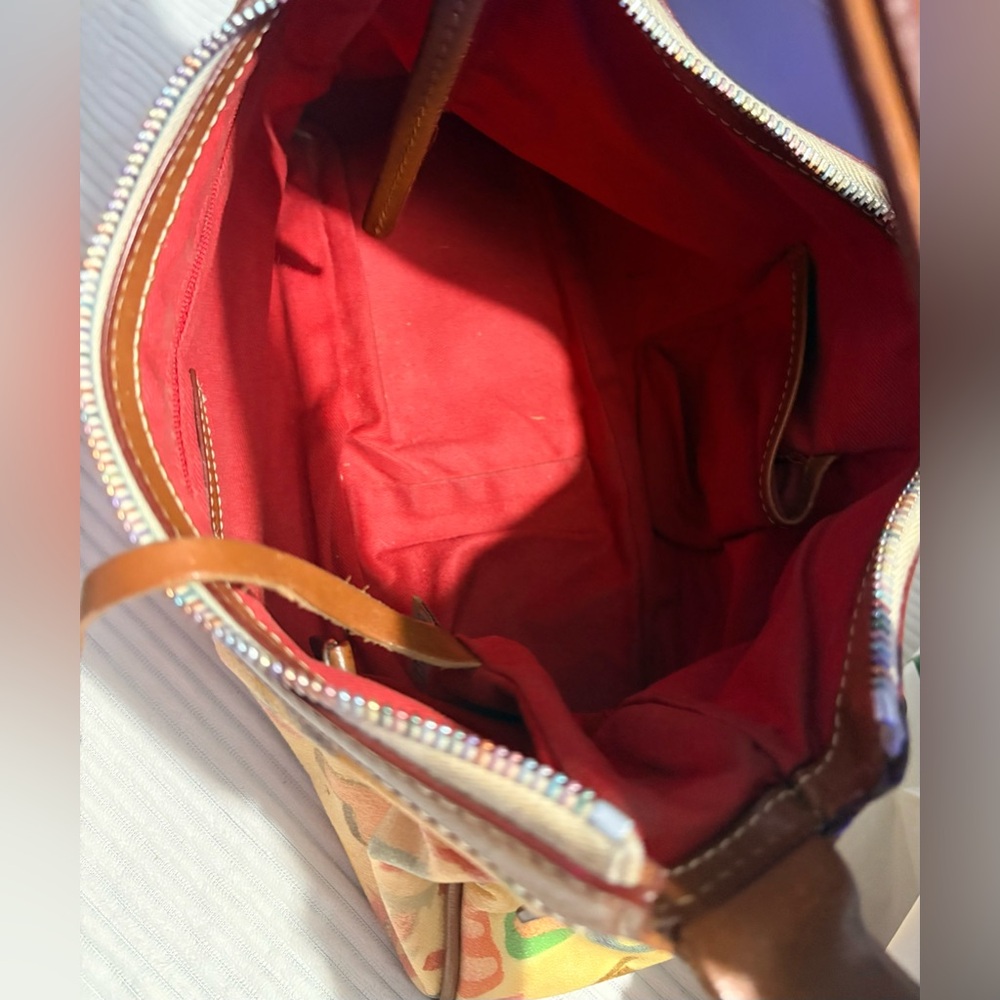 Dooney & Bourke Coated Rainbow Doodle Graffiti Y2K, Boho Handbag Purse Tote 👜 - Picture 16 of 16